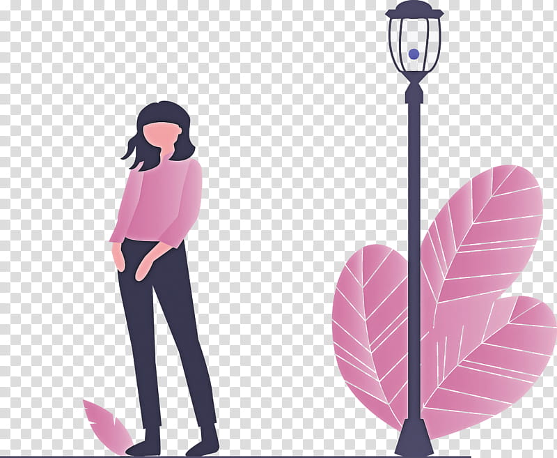 modern girl, Pink, Leaf, Plant transparent background PNG clipart