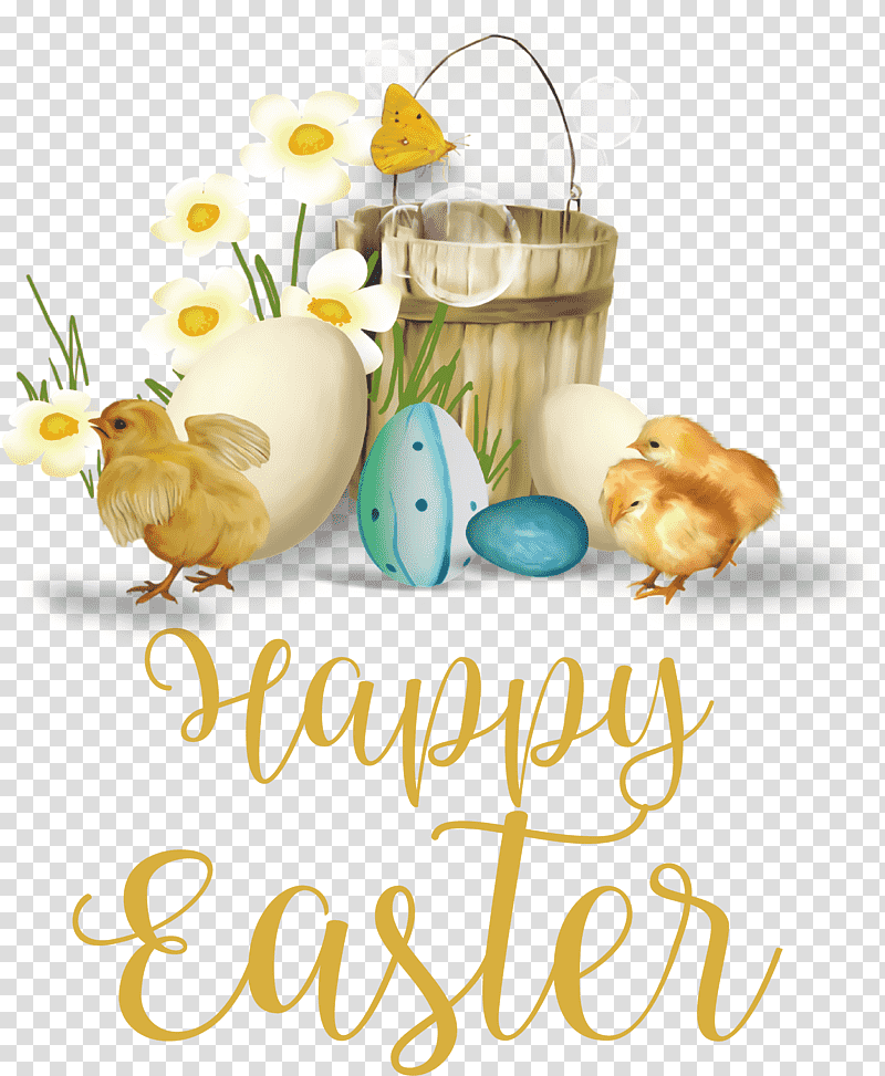 Happy Easter chicken and ducklings, Easter Bunny, Easter Egg, Holiday, Easter Basket, Easter Postcard, Christmas Day transparent background PNG clipart