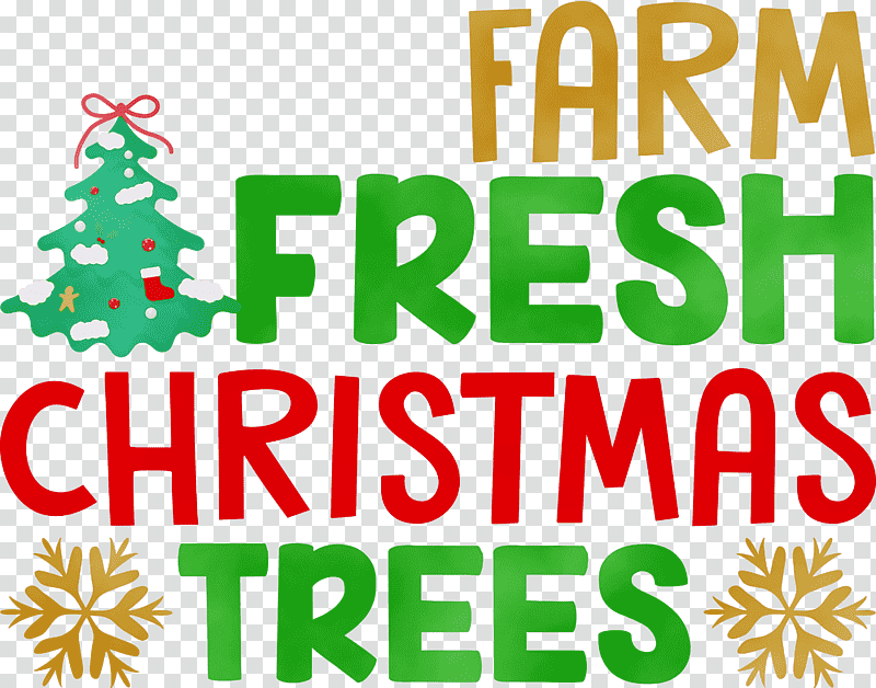 Christmas tree, Farm Fresh Christmas Trees, Watercolor, Paint, Wet Ink, Christmas Day, Line transparent background PNG clipart