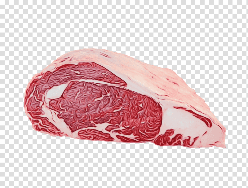 venison capocollo red meat sirloin steak beef, Watercolor, Paint, Wet Ink, Beef Tenderloin, Lamb, Veal transparent background PNG clipart