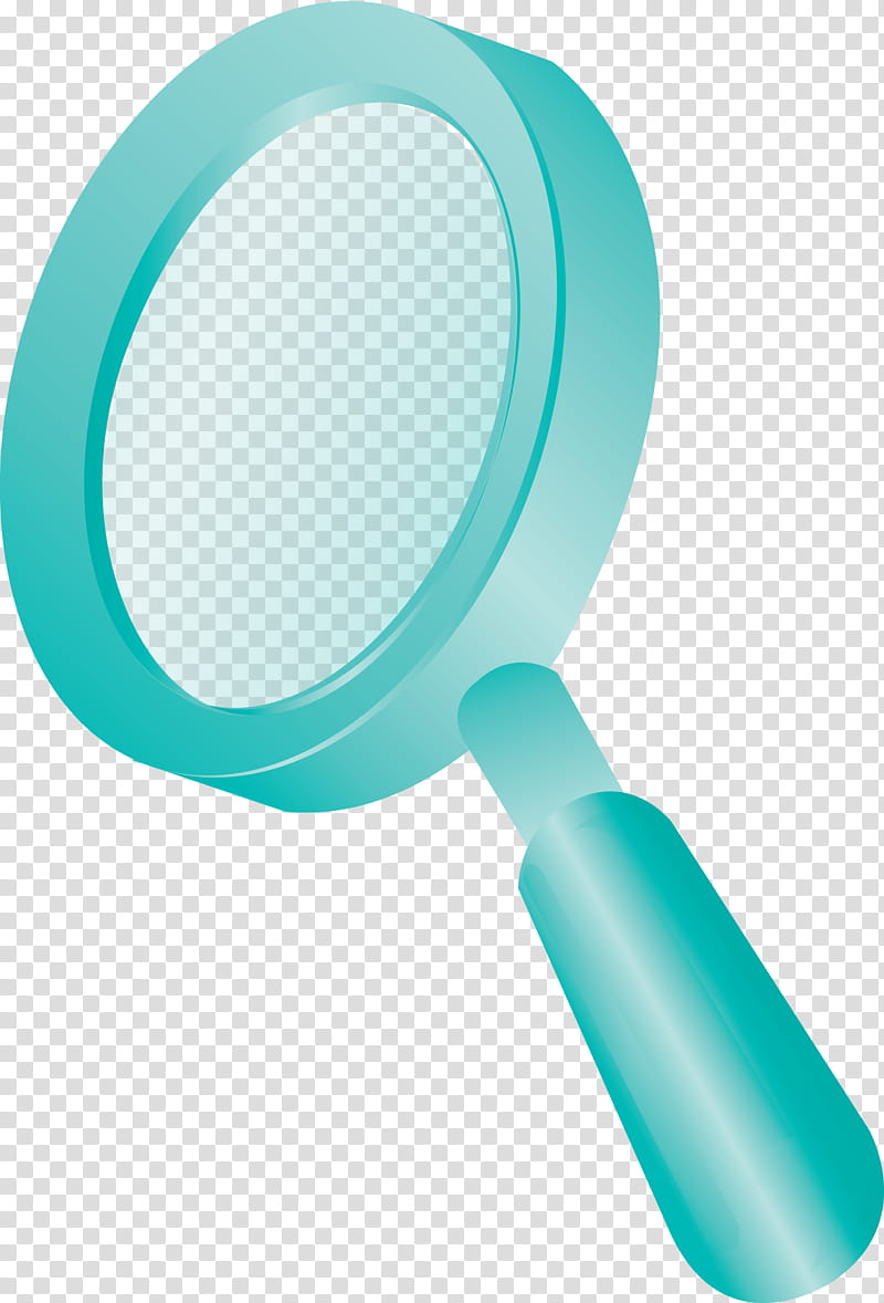 Magnifying glass magnifier, Aqua, Turquoise, Azure, Makeup Mirror, Rattle transparent background PNG clipart