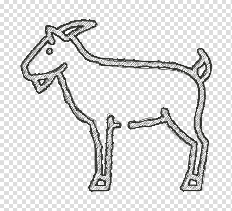 Goat icon Animals and nature icon, Mustang, Halter, Dog, Bridle, Animal Figurine, Line Art transparent background PNG clipart
