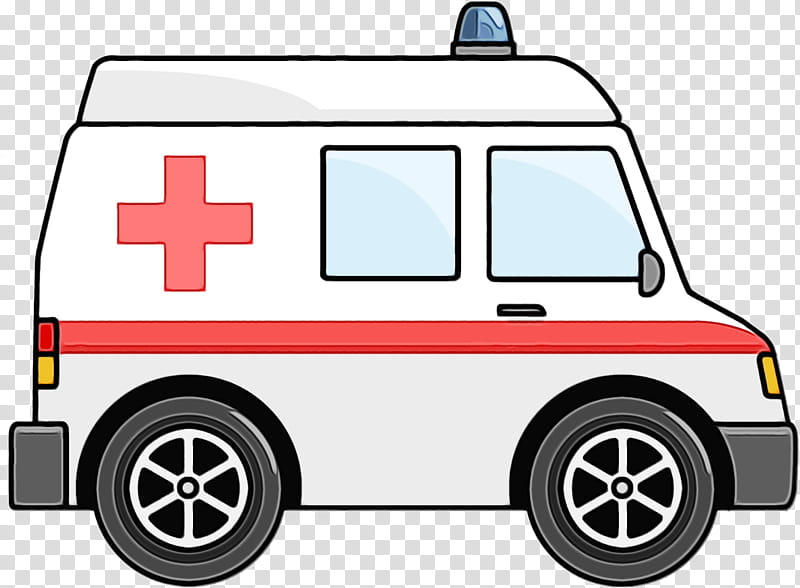ambulance cartoon nontransporting ems vehicle emergency medical services paramedic, Watercolor, Paint, Wet Ink transparent background PNG clipart