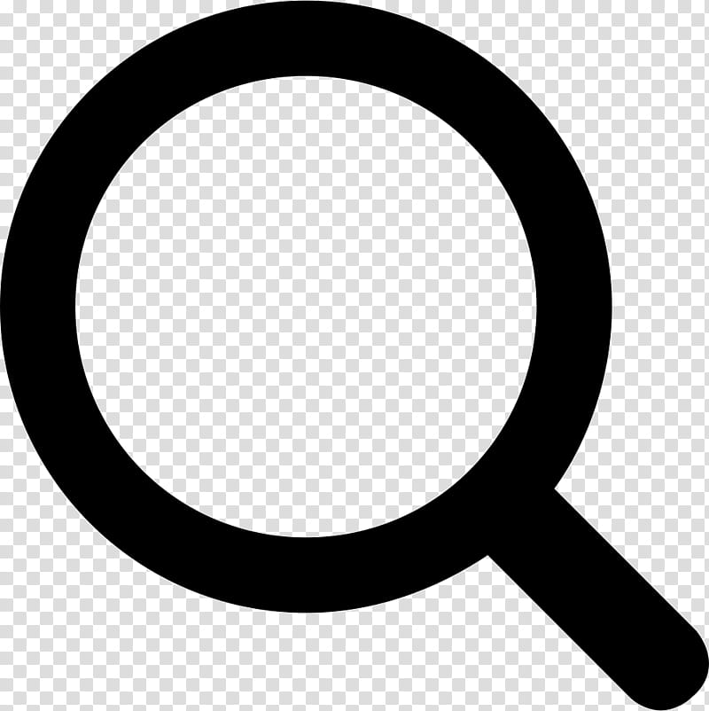 Magnifying Glass Symbol, Search Box, Magnifier, Magnification, Zoom Lens, Circle, Line, Black And White transparent background PNG clipart