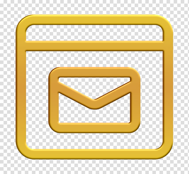 Email icon Contact icon, Triangle, Line, Yellow, Meter, Number, Jewellery, Human Body transparent background PNG clipart