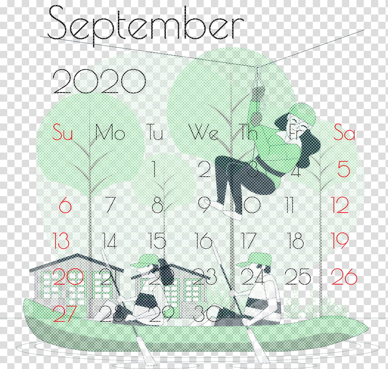 September 2020 Printable Calendar September 2020 Calendar Printable September 2020 Calendar, Cartoon, Logo, Flat Design, Creative Work transparent background PNG clipart