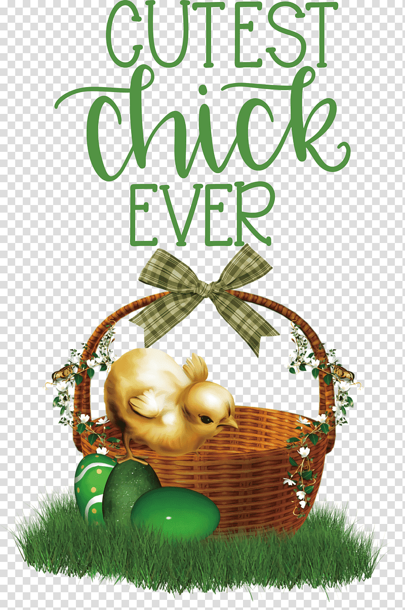 Happy Easter Cutest Chick Ever, Basket, Easter Basket, Gift Basket, Easter Egg, Hamper, Basket Weaving transparent background PNG clipart
