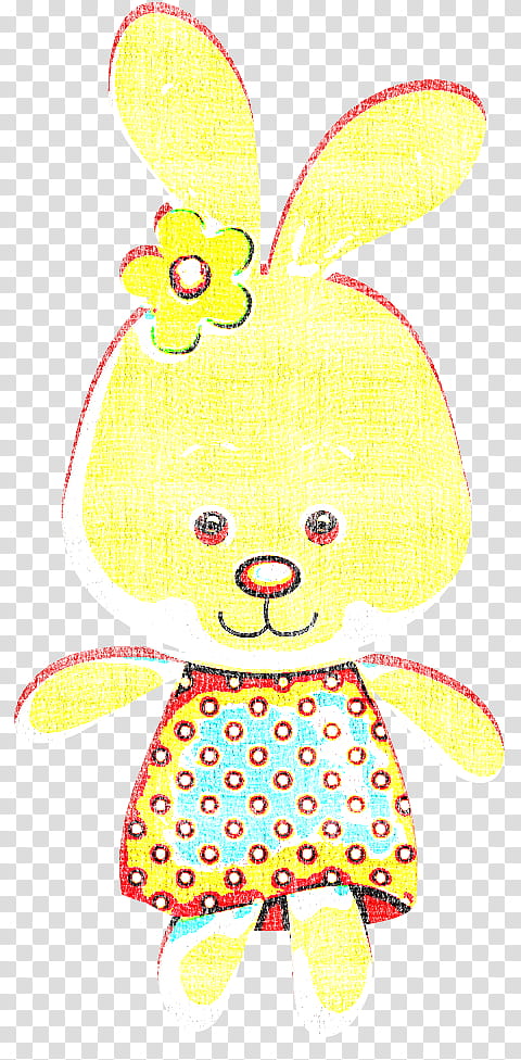 Easter bunny, Yellow, Cartoon, Baby Toys transparent background PNG clipart