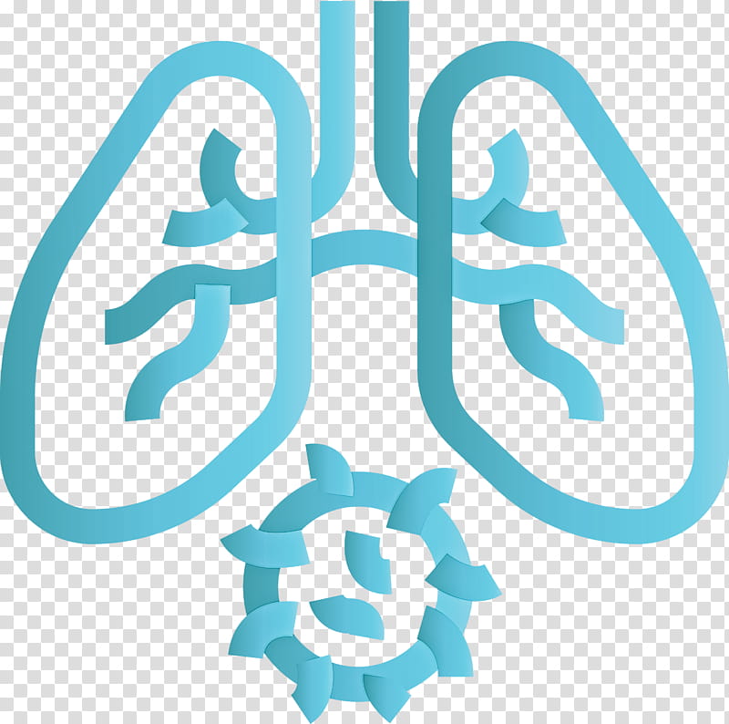 Lung Coronavirus COVID, Turquoise, Aqua, Symbol transparent background ...
