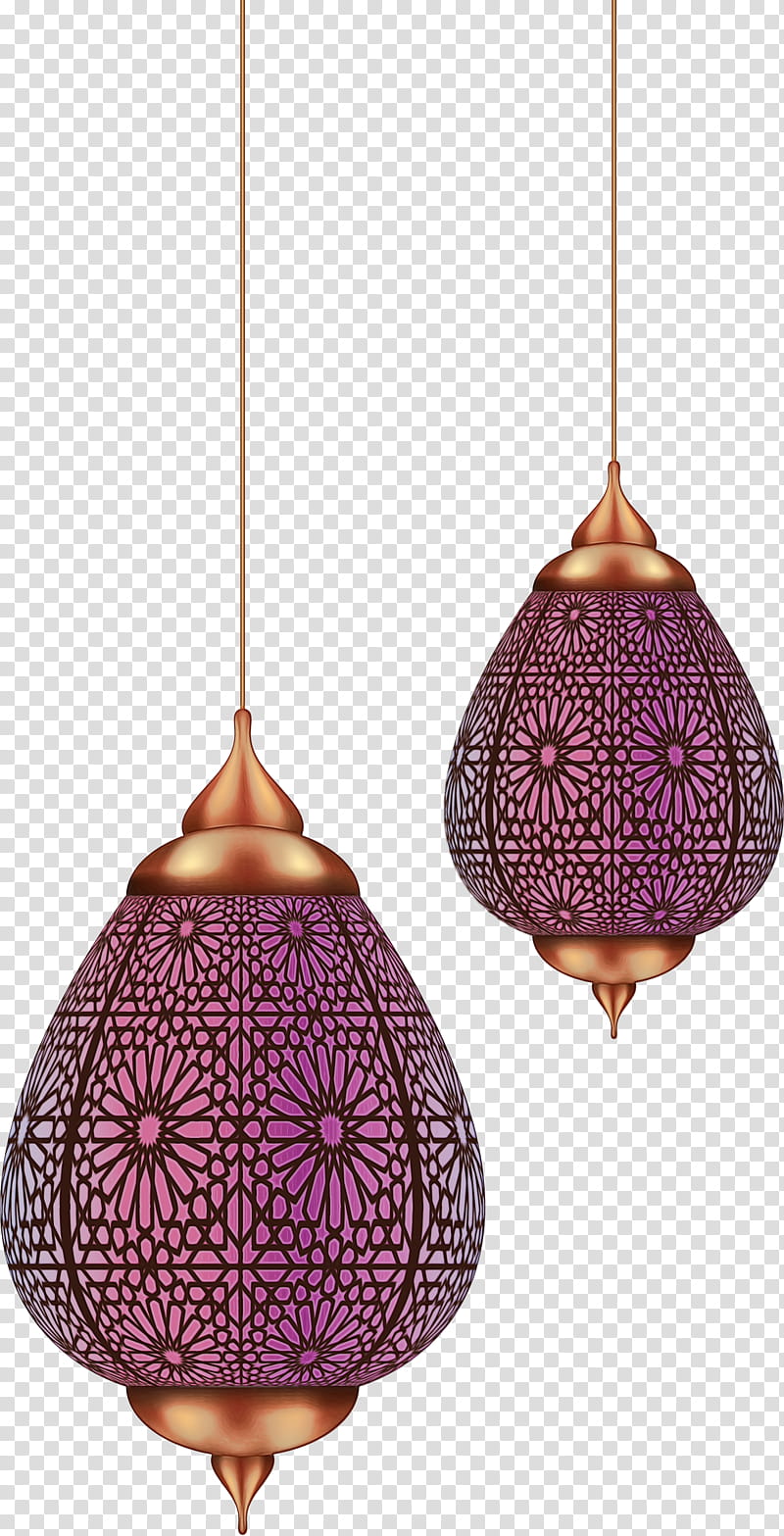 purple lighting violet light fixture magenta, Ramadan Lantern, Ramadan Kareem, Watercolor, Paint, Wet Ink, Lamp, Lampshade transparent background PNG clipart