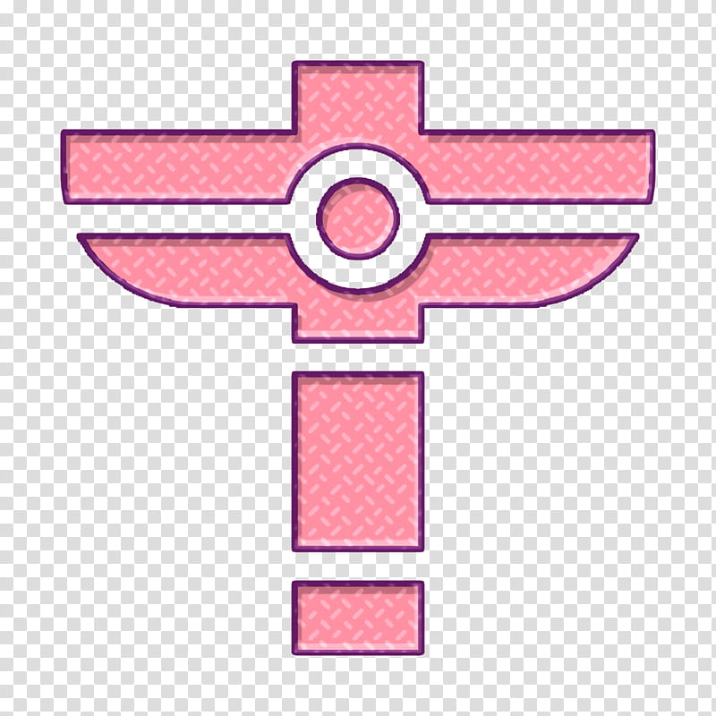 Scepter icon Pharaoh icon Egypt icon, Pink, Cross, Symbol, Line, Material Property transparent background PNG clipart
