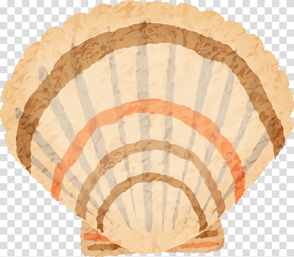 Orange, Scallop, Hand Fan, Beige, Shell, Decorative Fan transparent background PNG clipart
