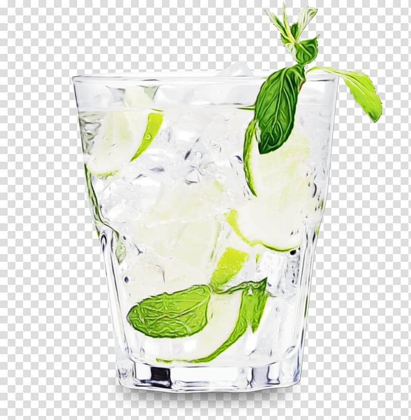 Mojito, Watercolor, Paint, Wet Ink, Caipirinha, Gin And Tonic, Lime, Vodka Tonic transparent background PNG clipart
