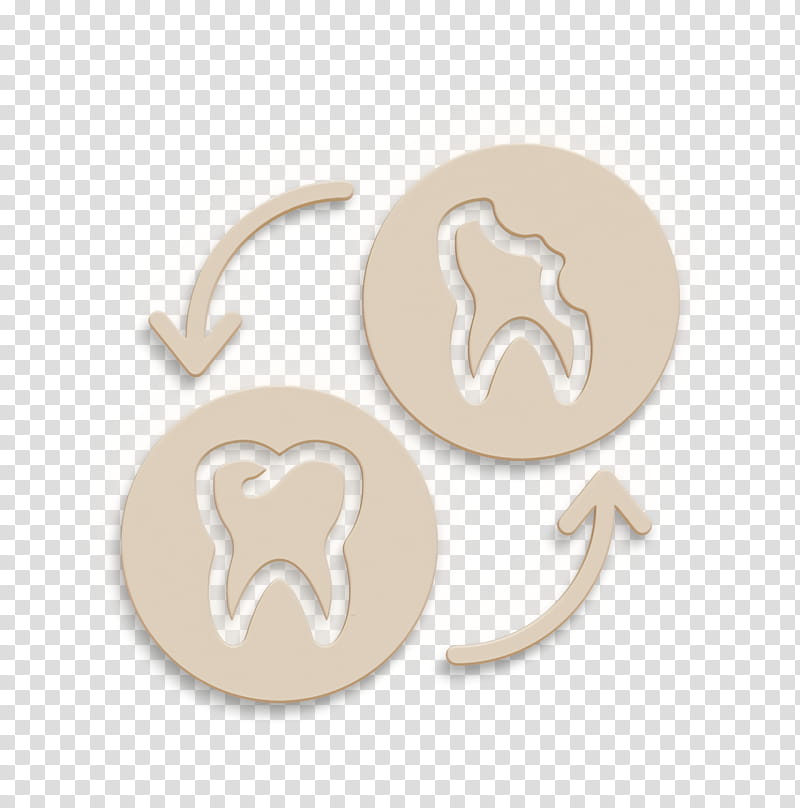 Dentistry icon Tooth icon, Beige, Earrings, Jewellery, Metal transparent background PNG clipart