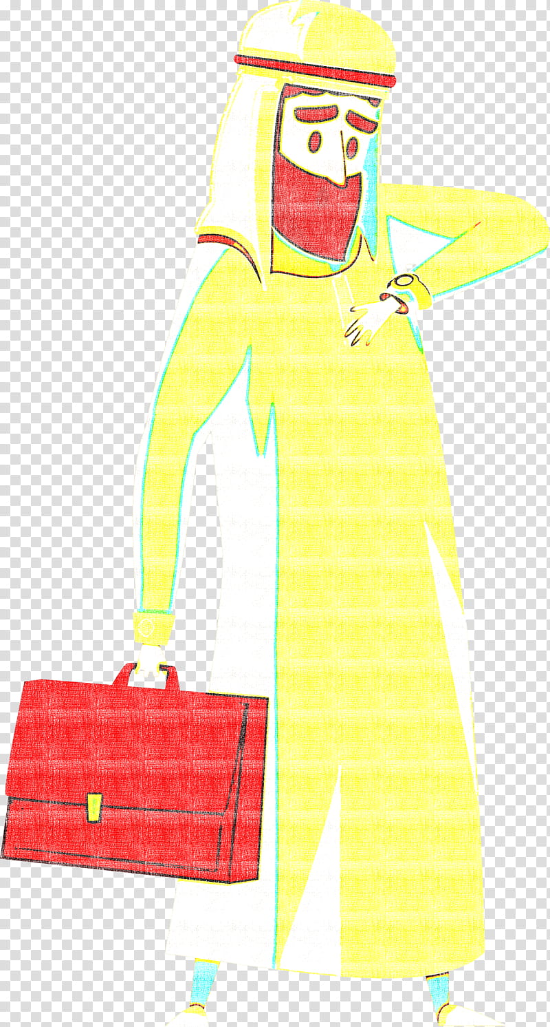 outerwear costume design costume character yellow, Arabic People Cartoon, Headgear, Line, Area, Character Created By transparent background PNG clipart