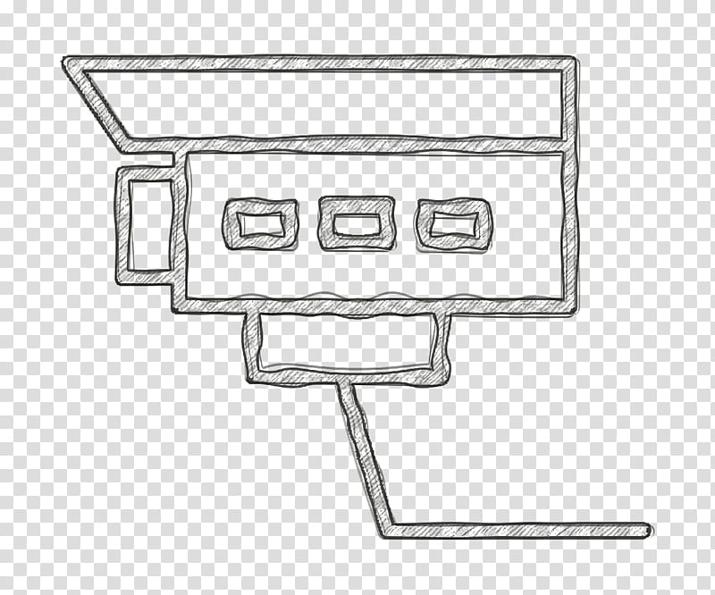 Security camera icon Cyber icon Cctv icon, Line Art, Rectangle transparent background PNG clipart