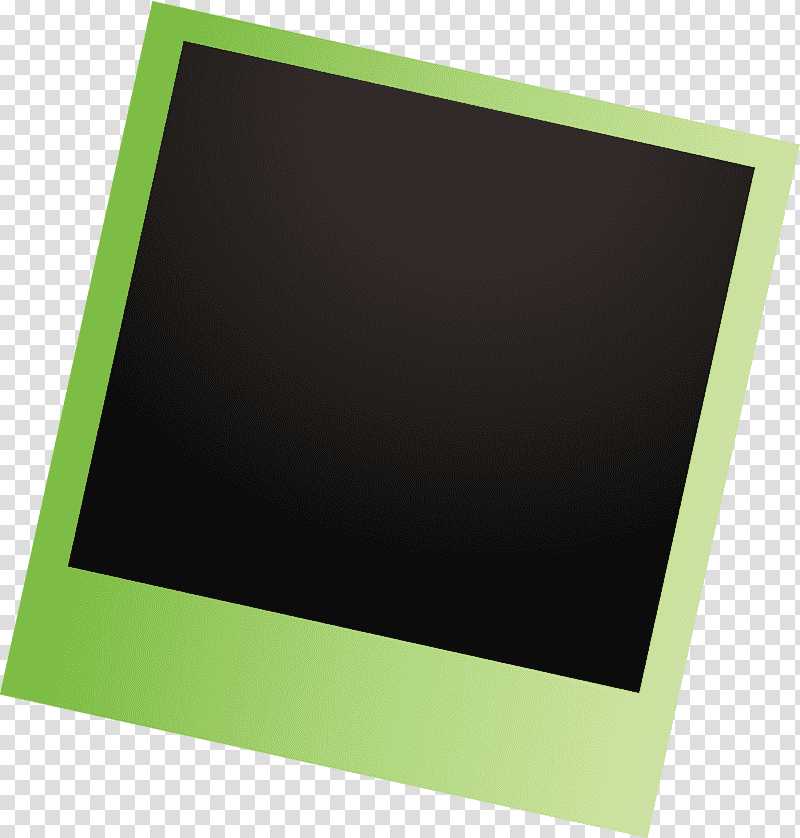 Polaroid Frame, Computer Monitor, Laptop Part, Rectangle, Frame, Multimedia, Green transparent background PNG clipart