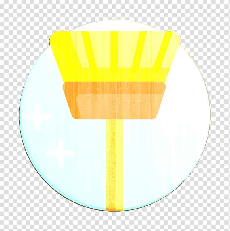 Clean icon Home and Living icon Broom icon, Yellow transparent background PNG clipart