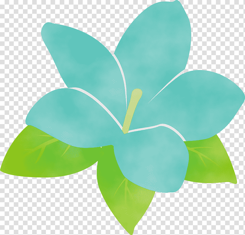 leaf petal turquoise m green flower, Jasmine, Jasmine Flower, Watercolor, Paint, Wet Ink, Science transparent background PNG clipart