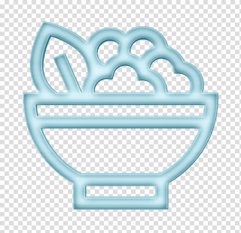 Salad icon Asian Food Restaurant icon, Symbol, Aqua M, Chemical Symbol, Line, Meter, Microsoft Azure transparent background PNG clipart
