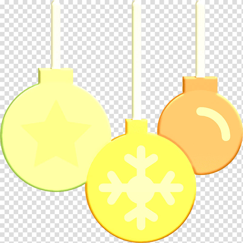 Christmas icon Baubles icon Holiday Elements icon, Yellow, Lighting transparent background PNG clipart
