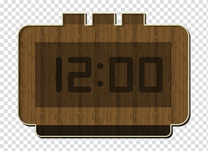 Household appliances icon Digital clock icon Alarm clock icon, M083vt, Meter, Wood transparent background PNG clipart