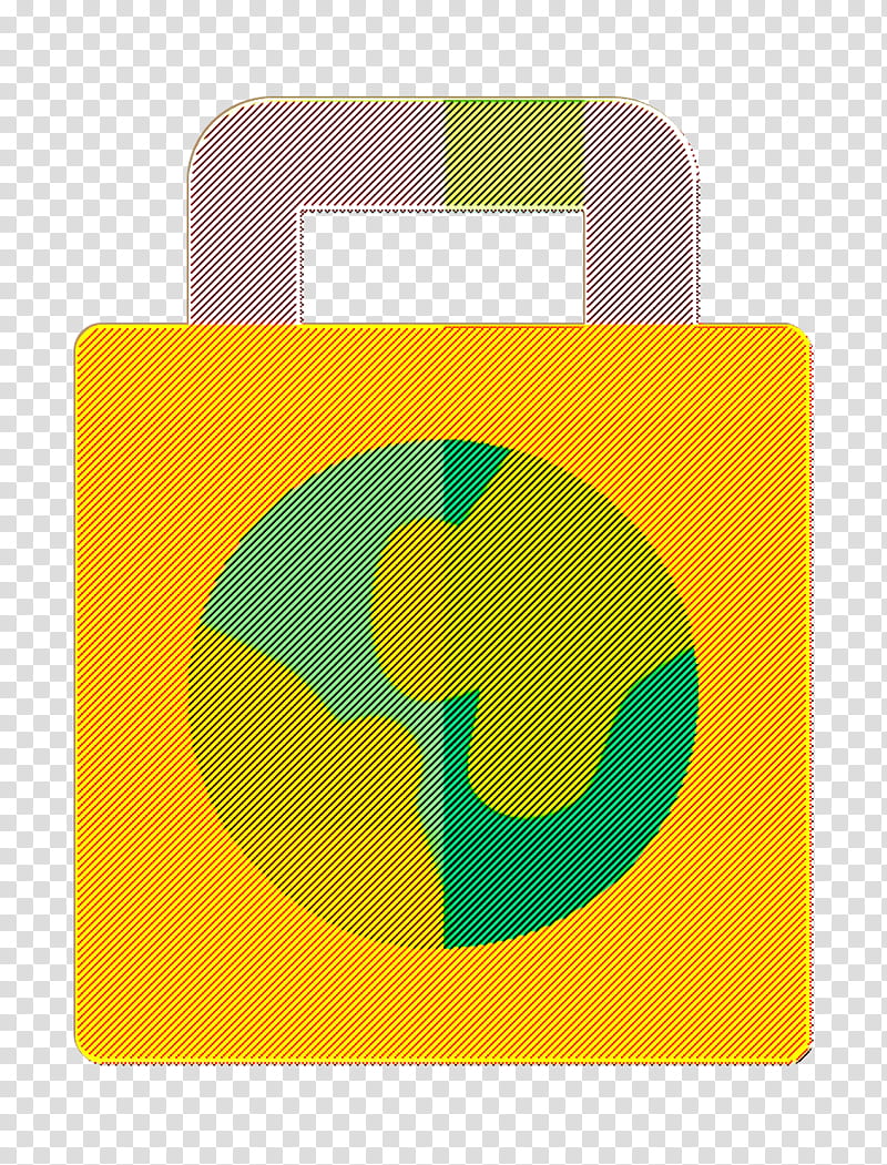 Shopping bag icon Commerce and shopping icon Mother Earth Day icon, Rectangle, Yellow, Area, Meter transparent background PNG clipart