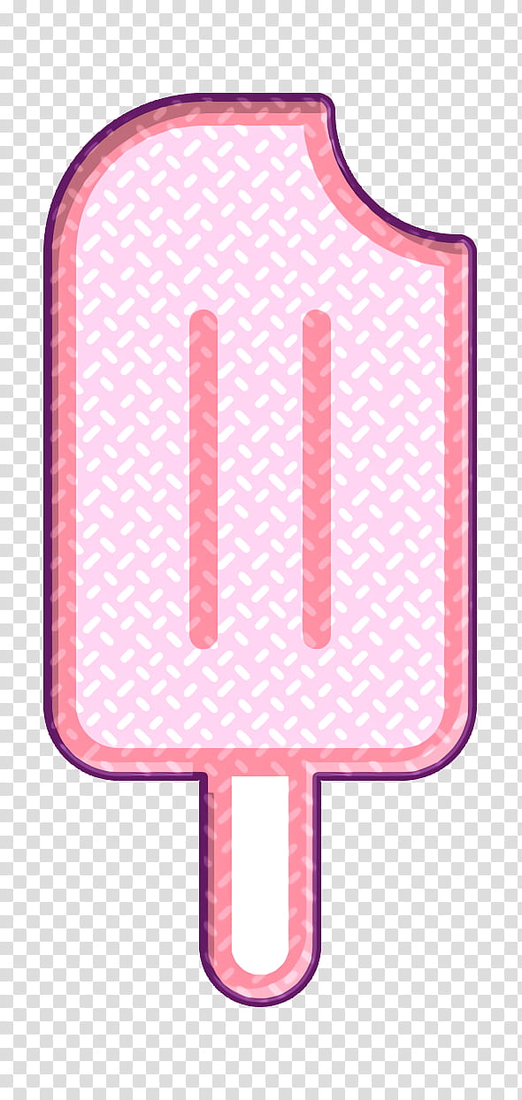 Food and restaurant icon Popsicle icon Ice Cream icon, Pink, Frozen Dessert, Line, Peach, Material Property, Ice Pop, Ice Cream Bar transparent background PNG clipart