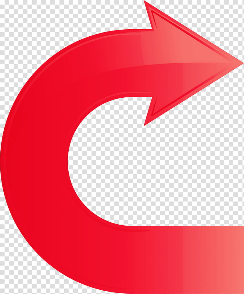 U Shaped Arrow, Red, Logo, Material Property, Symbol, Carmine transparent background PNG clipart