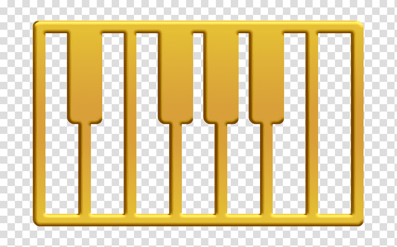 Piano icon Piano Class icon music icon, My Classroom Icon, Yellow, Line, Meter, Geometry, Mathematics transparent background PNG clipart