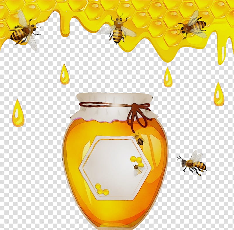 savior of the honey feast day honey bees decoupage drawing, Watercolor, Paint, Wet Ink, Honeycomb, Watercolor Painting, Bee Pollen transparent background PNG clipart