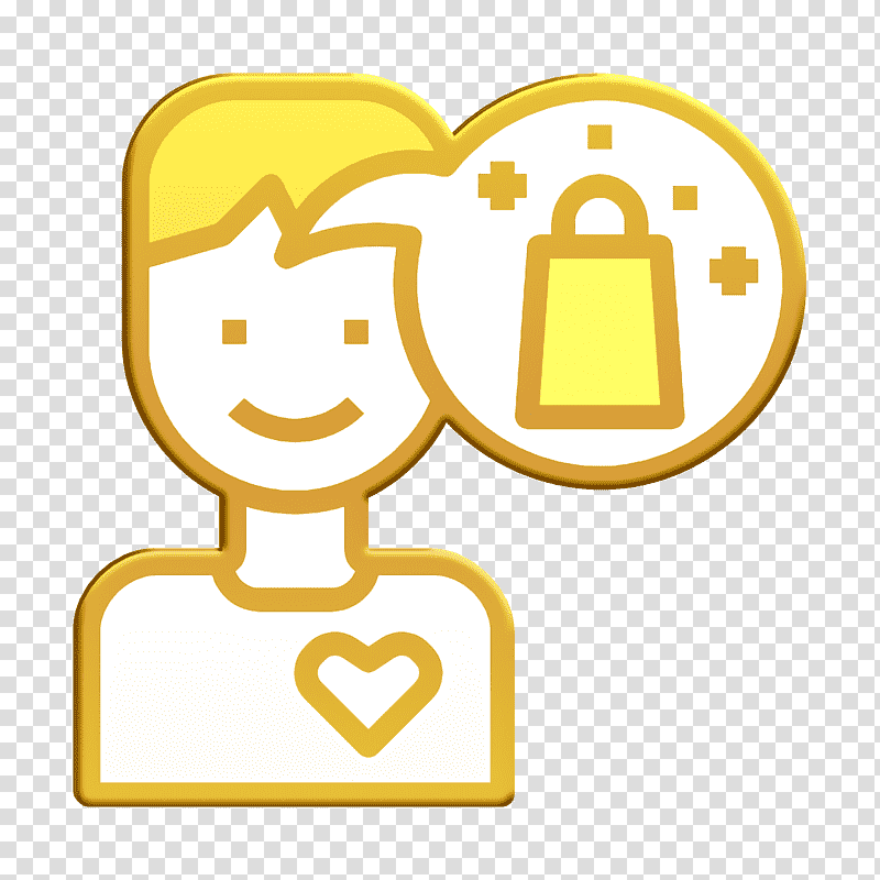 Business Management icon Customer icon Behavior icon, Logo, Cartoon, Yellow, Symbol, Meter, Happiness transparent background PNG clipart