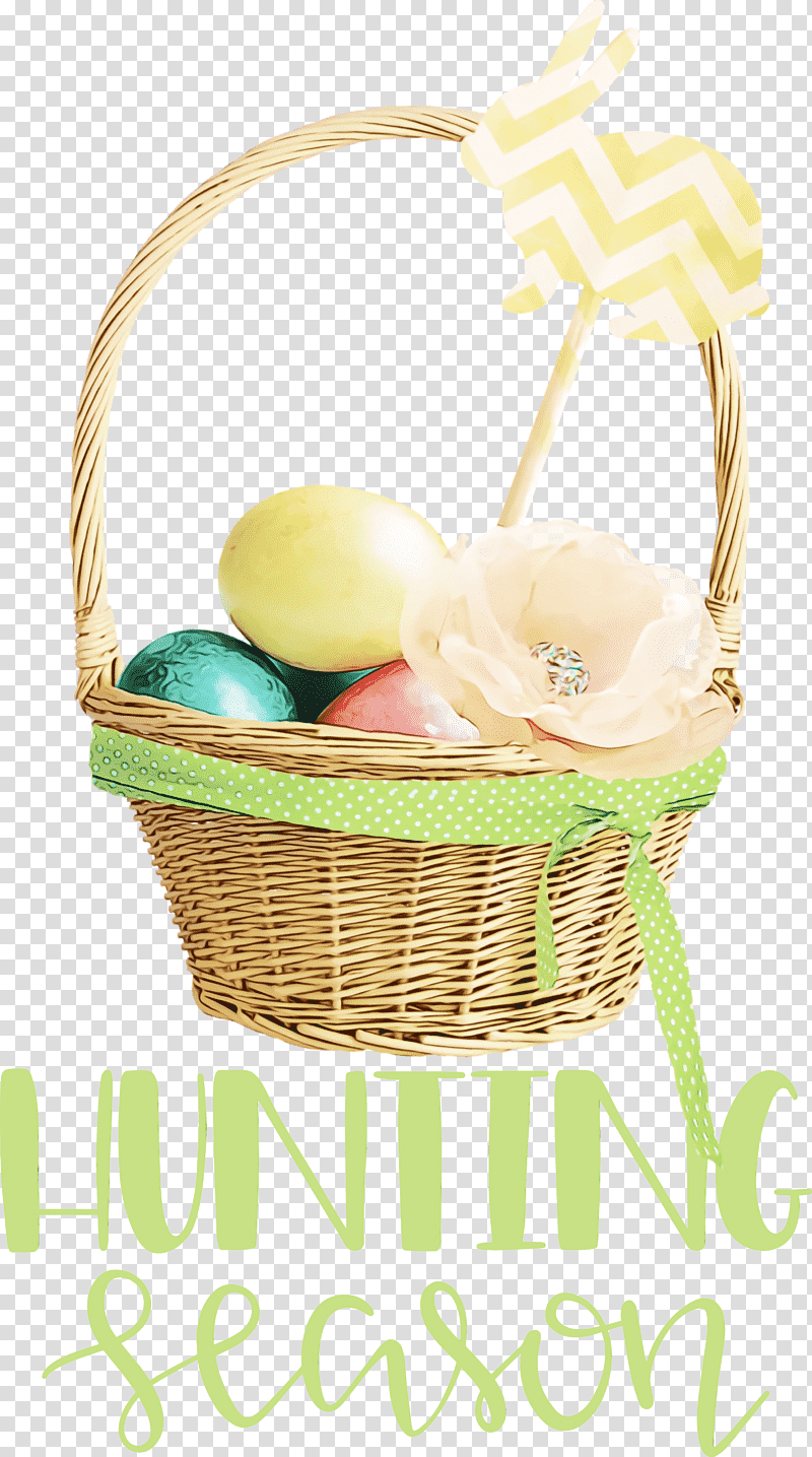 gift basket picnic basket basket wicker meter, Hunting Season, Easter Day, Happy Easter, Watercolor, Paint, Wet Ink transparent background PNG clipart