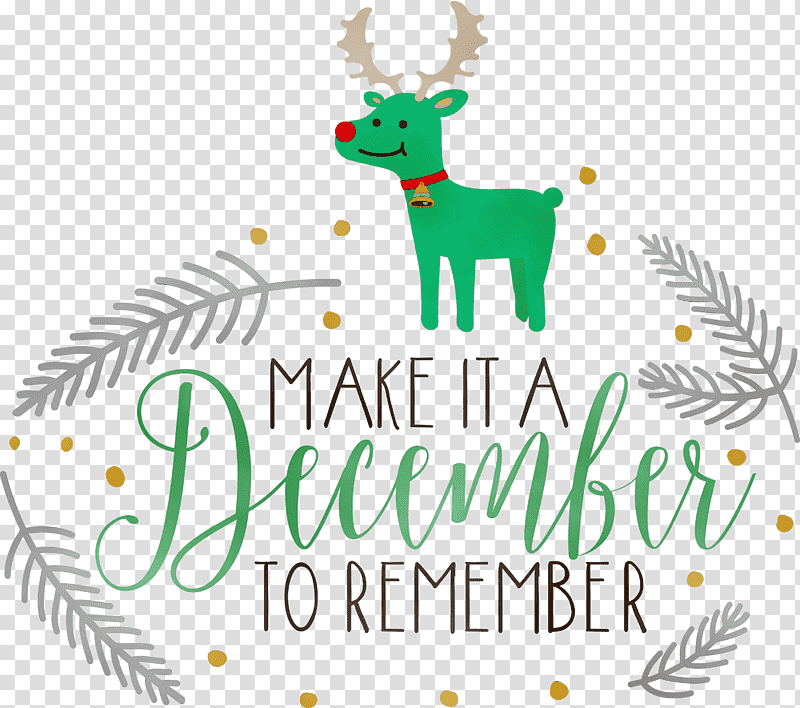 Christmas ornament, Make It A December, Winter
, Watercolor, Paint, Wet Ink, Reindeer transparent background PNG clipart
