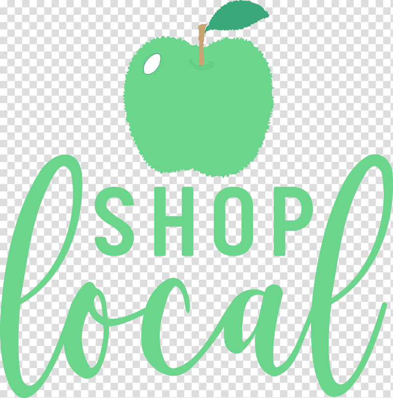 SHOP LOCAL, Logo, Green, Leaf, Meter, Line, Fruit transparent background PNG clipart