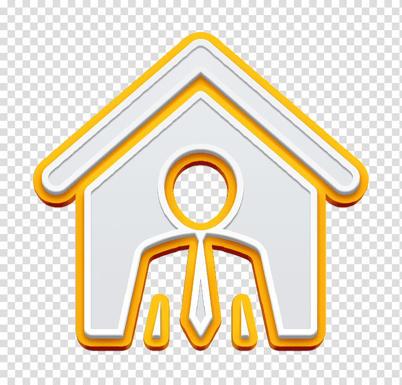 Real Estate 5 icon people icon Seller icon, Logo, Emblem, Signage, Yellow, Meter transparent background PNG clipart