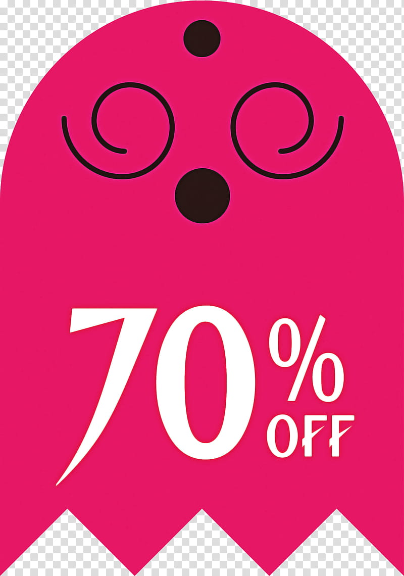 Halloween discount Halloween Sales 70% Off, 70 Off, Logo, Smiley, Line, Point, Text, Area transparent background PNG clipart