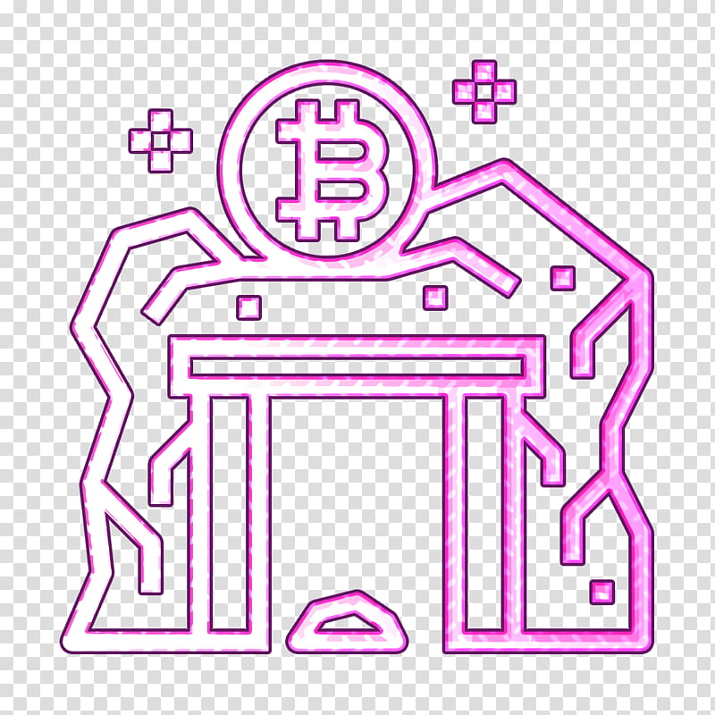 Bitcoin icon Data mining icon, Pink, Magenta, Text, Green, Line, Violet, Purple transparent background PNG clipart