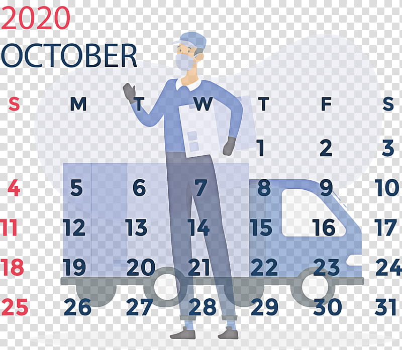 October 2020 Calendar October 2020 Printable Calendar, Logo, Cartoon, Pictogram, Text, Ascii Art, Computer, Email transparent background PNG clipart