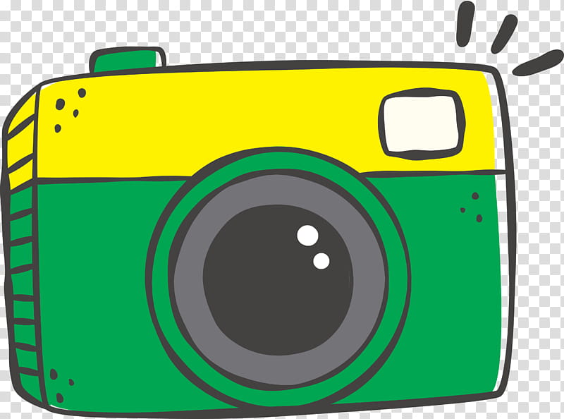 Camera lens, Camera Cartoon, Mirrorless Interchangeablelens Camera, Green, Line, Area, Meter, System Camera transparent background PNG clipart