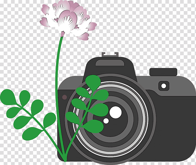Camera Flower, Digital Camera, Camera Lens, Optics, Green, Physics, Science transparent background PNG clipart