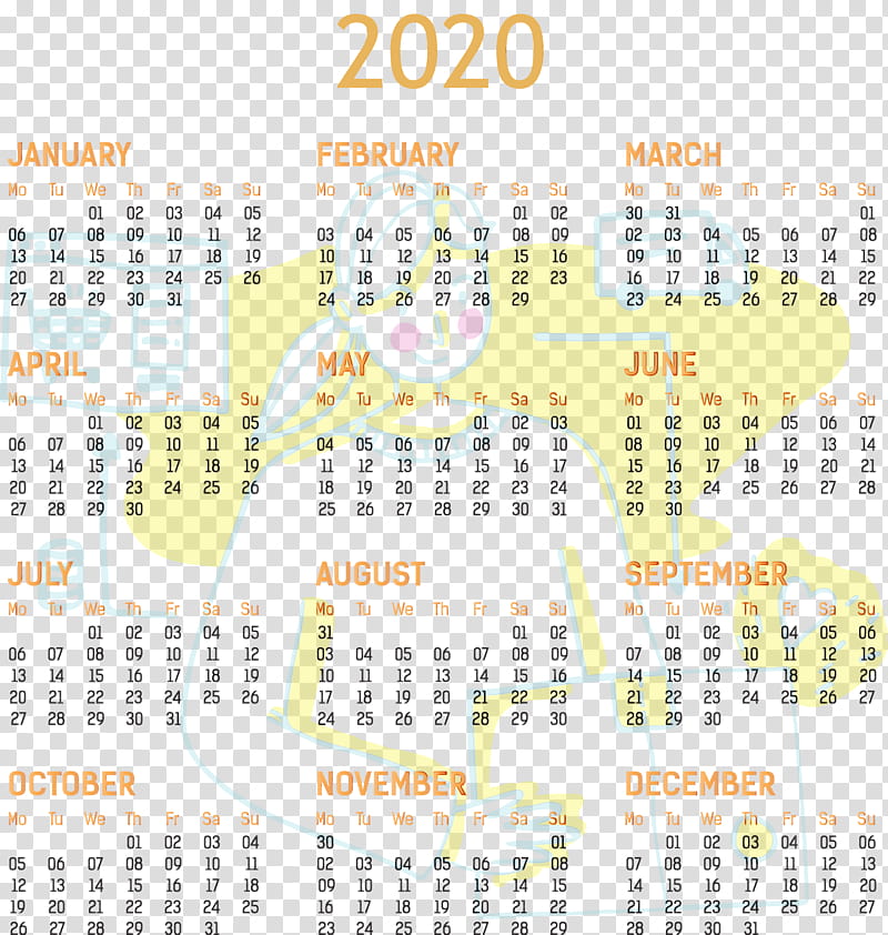 industry lu'an 一品艺饭庄 semiconductor industry, 2020 Yearly Calendar, Printable 2020 Yearly Calendar Template, Full Year Calendar 2020, Watercolor, Paint, Wet Ink, Luan transparent background PNG clipart