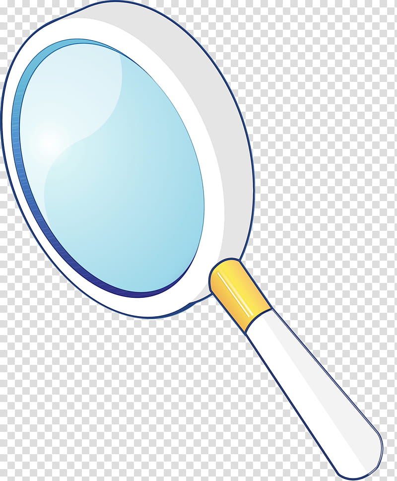 Magnifying glass, Magnifier, Watercolor, Paint, Wet Ink, Makeup Mirror, Office Instrument, Racket transparent background PNG clipart