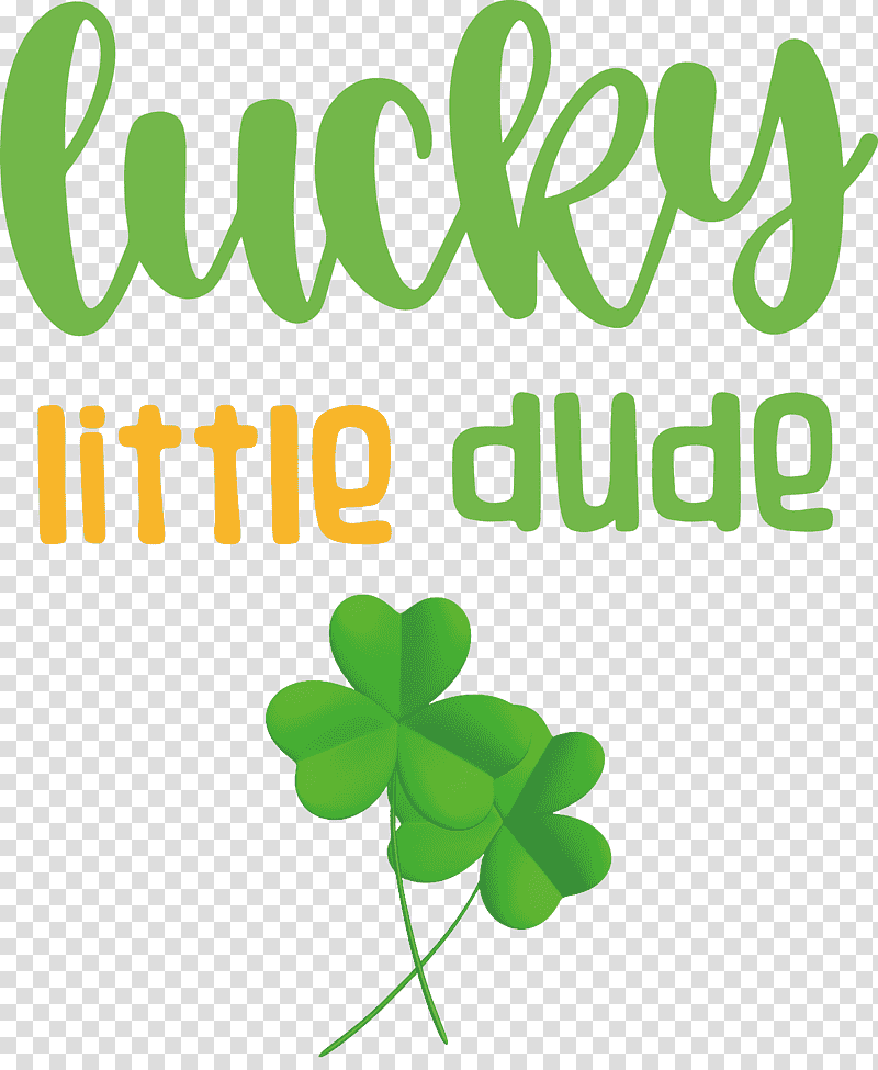 Lucky Little Dude Patricks Day Saint Patrick, Plant Stem, Leaf, Logo, Shamrock, Meter, Grasses transparent background PNG clipart