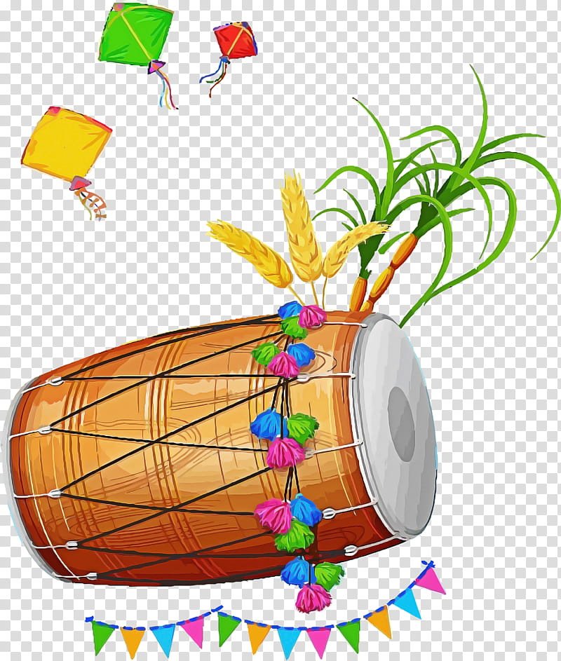 lohri happy lohri, Drum, Hand Drum, Dholak, Membranophone, Indian Musical Instruments transparent background PNG clipart