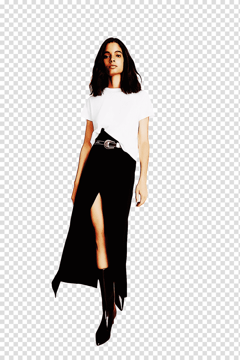 skirt waist abdomen fashion costume, Sleeve, Model M Keyboard, Black M transparent background PNG clipart