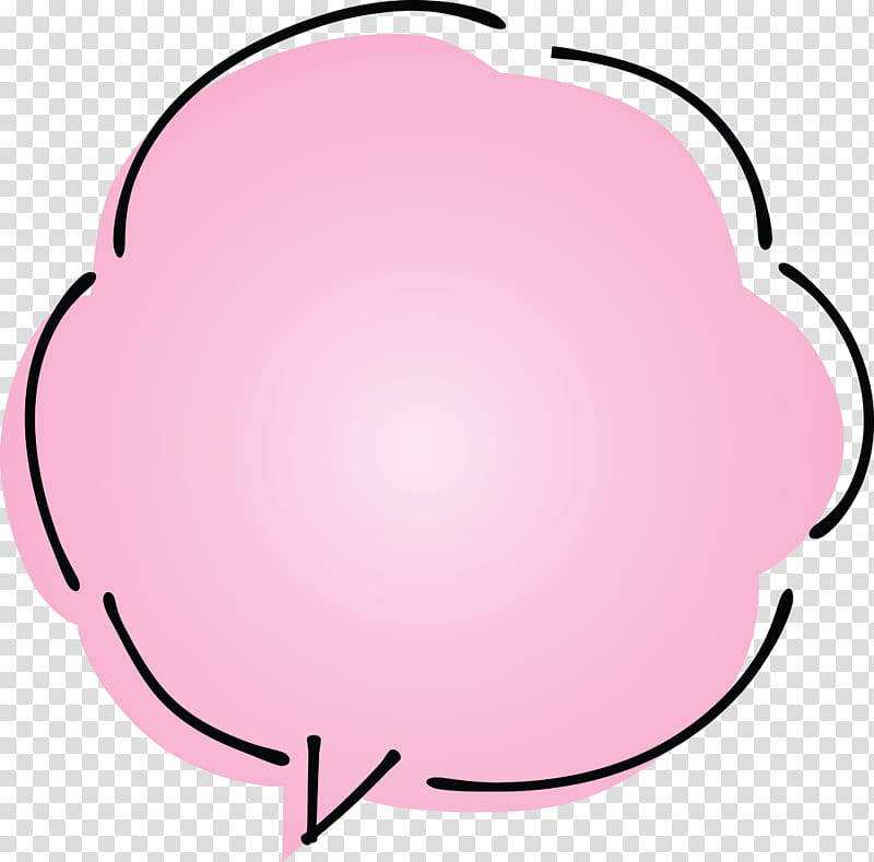 thought bubble Speech balloon, Pink transparent background PNG clipart