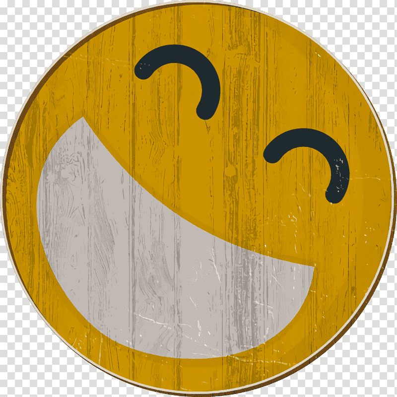 Emoji icon Emoticons icon Laughing icon, Symbol, Circle, Sign, Yellow, Meter, Precalculus transparent background PNG clipart