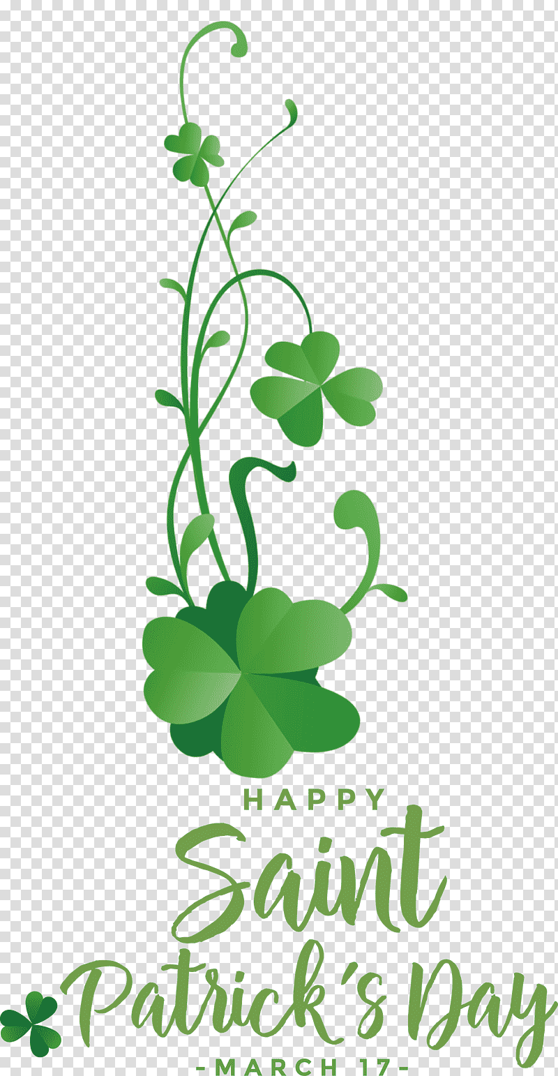 St Patricks Day Saint Patrick Happy Patricks Day, Leaf, Plant Stem, Floral Design, Shamrock, Clover, Tree transparent background PNG clipart