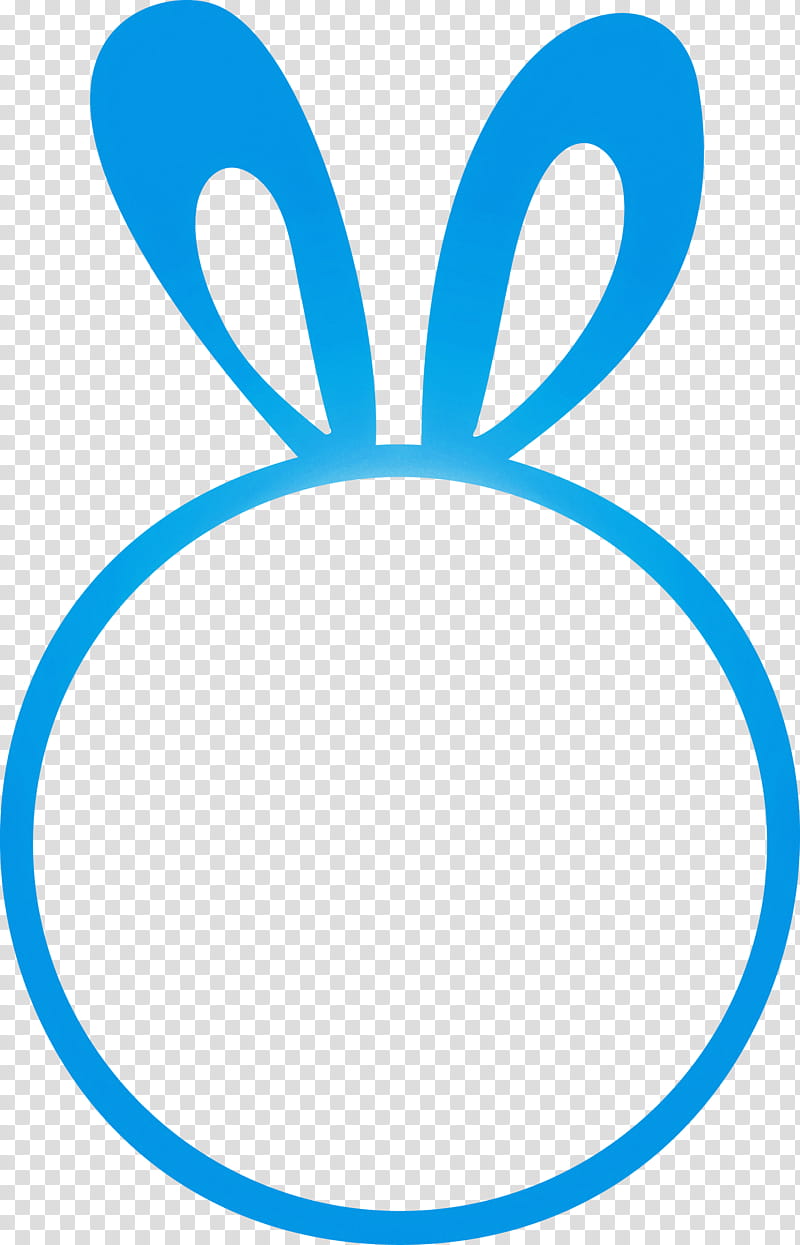 Easter Bunny Frame, Turquoise, Blue, Oval, Circle transparent background PNG clipart